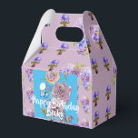 Budgie Watercolor blommigt lilac Birthday Cake Box Presentaskar<br><div class="desc">Blue Budgie Watercolor Lilac blommigt Birthday Cake Box. En strålande produkt som är gjord av mina ursprungliga vattenfärgade färger.</div>