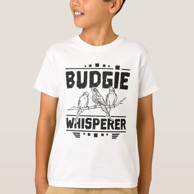 Budgie Whisperer T Shirt (Framsida)