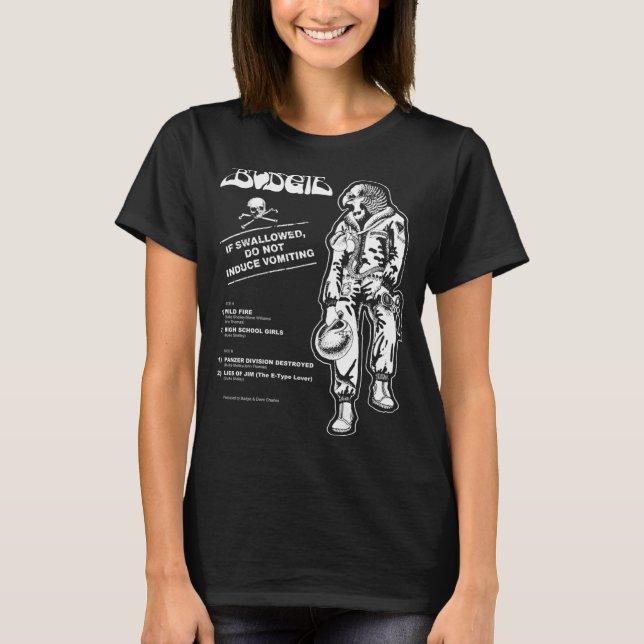 BudgieBurke Shelley Gitarr Ny T Shirt (Framsida)
