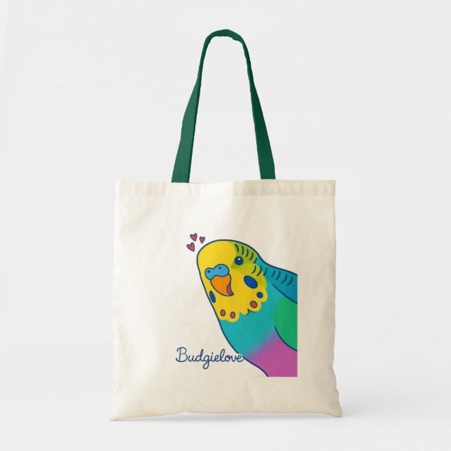 Budgielove Tote Bag Tygkasse (Framsidan)