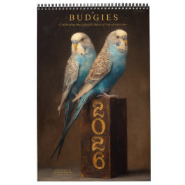 BUDGIES 2026 Parakeets Art Kalender