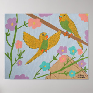Budgies (klipskt fritt) -14x11 poster