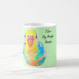 Budgies Namn Söt Budgerigar Parakeet Pet Bird Kaffemugg