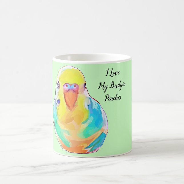 Budgies Namn Söt Budgerigar Parakeet Pet Bird Kaffemugg (Center)