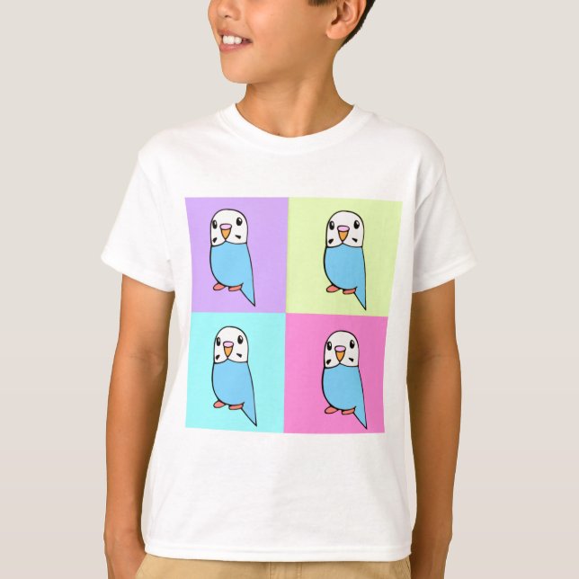 Budgies Pop Art T-shirt (Framsida)