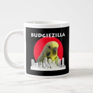 Budgiezilla Budgie Bird Budgerigar Parakeet Parrot Jumbo Mugg