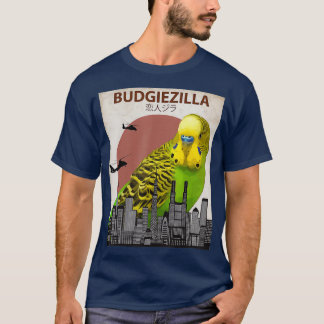 Budgiezilla Budgie för Budgerigar Parakeet T Shirt