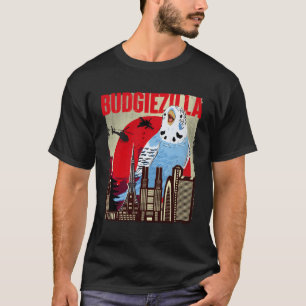 Budgiezilla parakit undulat fågel t shirt