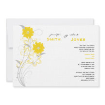 Budgivning till Romantik i Gultens bröllopsinbjuda