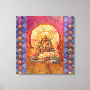BUDHA DEN ENLIGHETSTÅENDE CANVASTRYCK