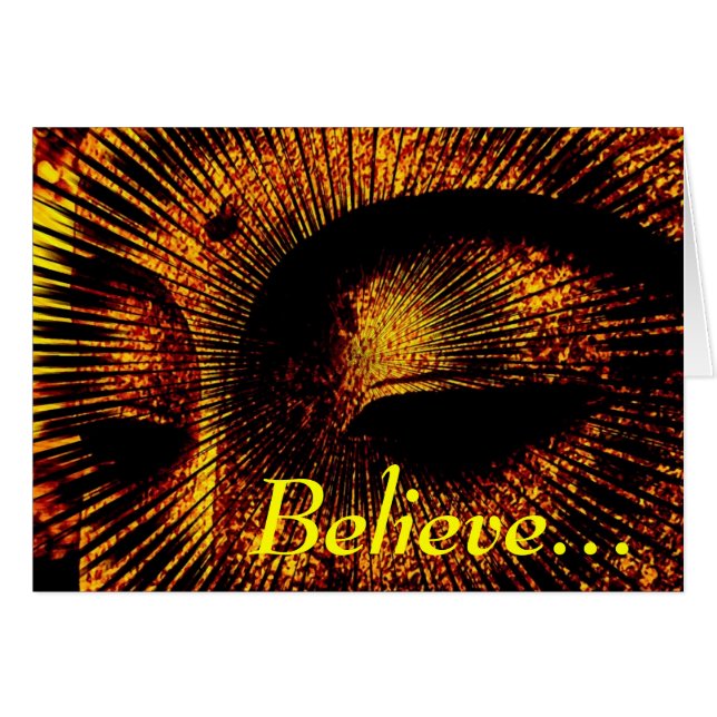 BUDHHA-goldburst Hälsningskort (Framsidan Horizontal)