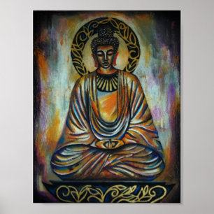 Budhha konst - fred & patiens av Mansa Pryor Poster