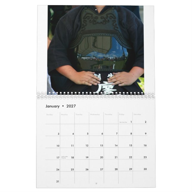 Budokai för 2011 kork kalender (Jan 2027)