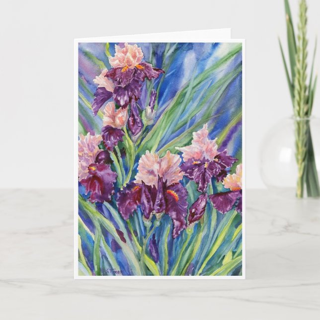 "Buds and Blooms" Blank Notecard Tack Kort (Framsida)