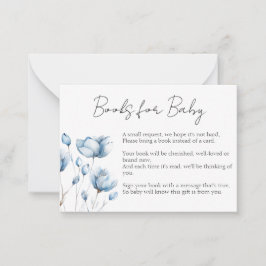 Budskap med Joy Blue Bokar för Baby Card Anteckningskort