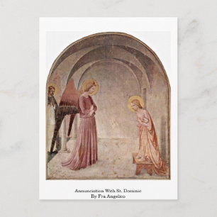 Budskap med S:t Dominik av Fra Angelico Vykort