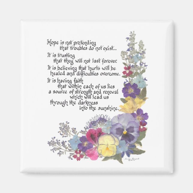 Budskap om hoppgåvor magnet (Framsidan)