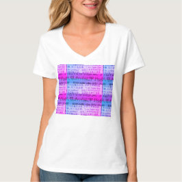 Budskapet är inte tydligt på en kortärmad t-shirt