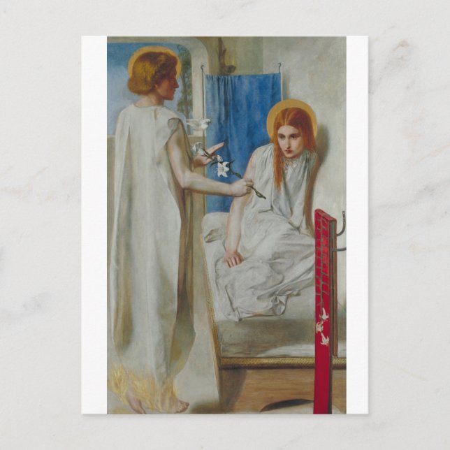 Budskapet av Gabriel Rossetti vykort (Framsida)