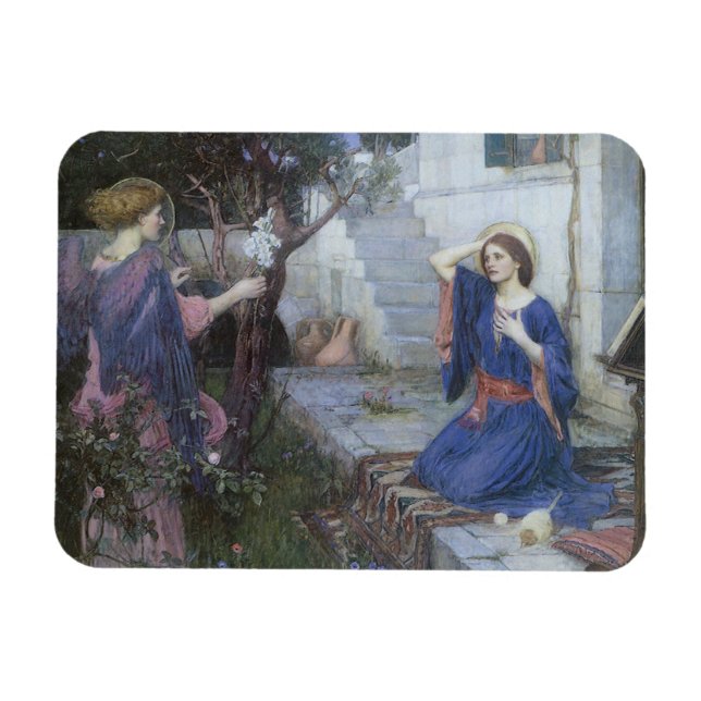 Budskapet om jungfru Maria av John William Waterho Magnet (Horisontell)