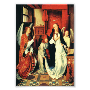 Budskapet till jungfru Maria av Hans Memling Fototryck
