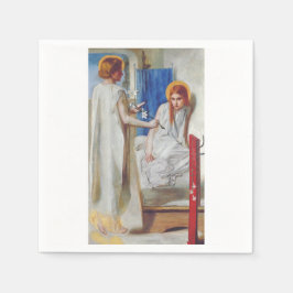 Budskapet till Jungfrun av Dante Gabriel Rossetti Pappersservett