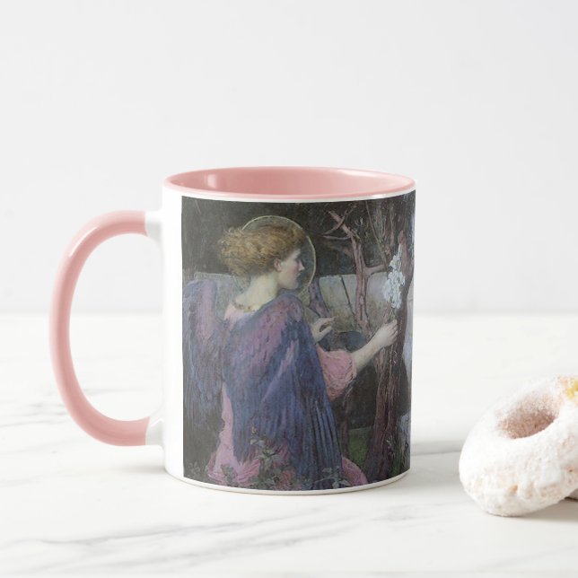 Budskapet till Jungfrun av John William Waterhouse Mugg (Med munk)