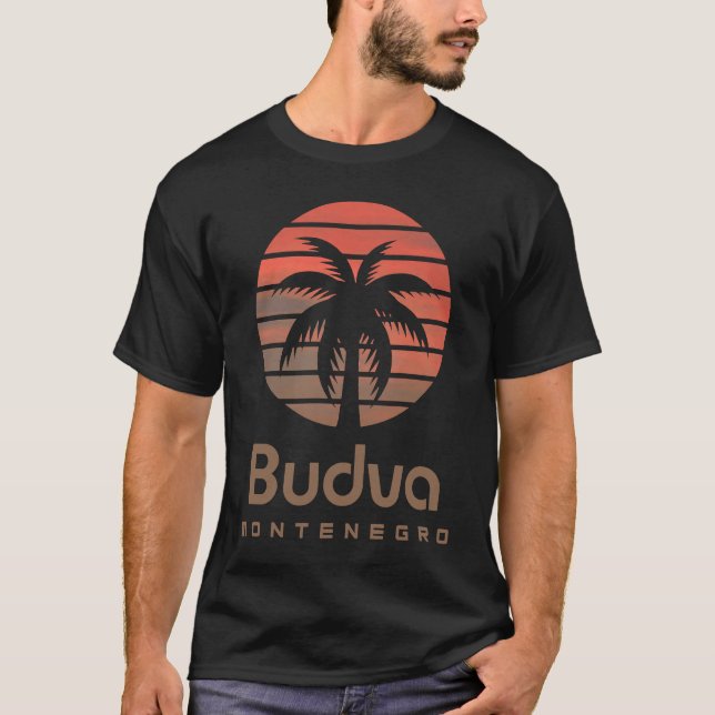 Budva Montenegro T Shirt (Framsida)