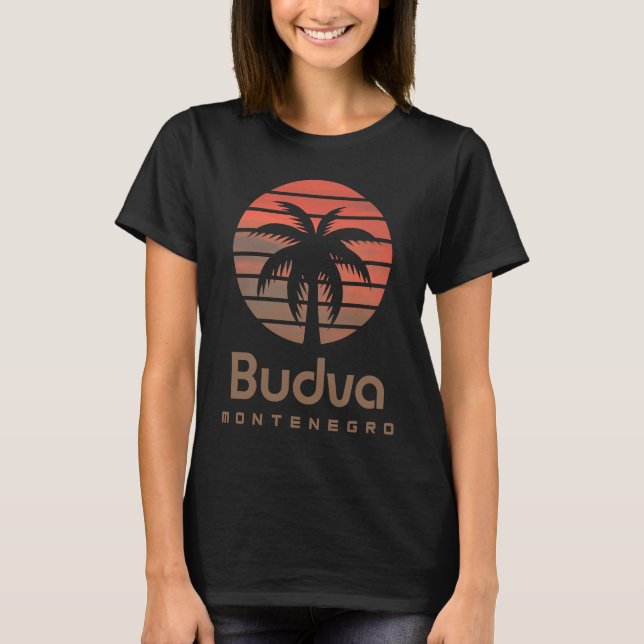 Budva Montenegro T Shirt (Framsida)