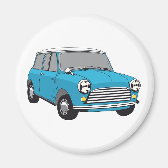 Bue British Oldtimer Mini Cooper Magnet (Framsidan)