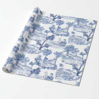 Bue Easter Bunny Toile Presentpapper