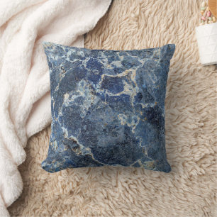Bue Grått Black Marble & Beige Veins Kudde