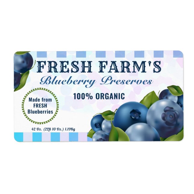 Bueberry Fruit Canning Burk Fraktsedel (Framsidan)
