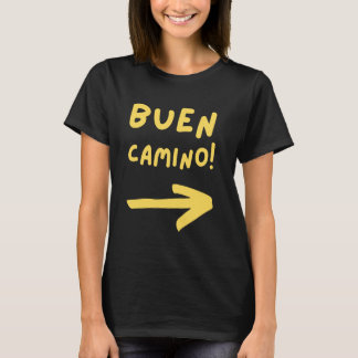 Buen Camino Arrow! Hiking Pilgrim över Spanien El T Shirt