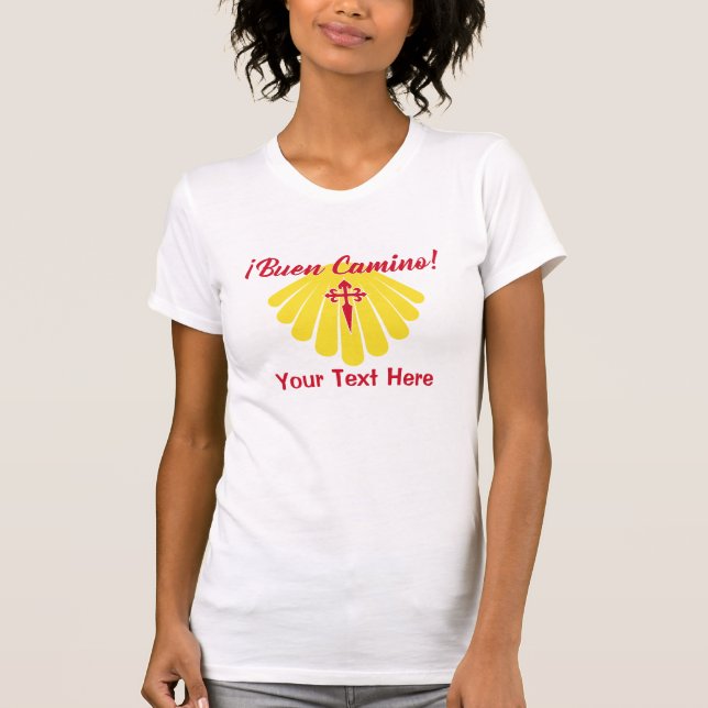 Buen Camino, Camino de Santiago T Shirt (Framsida)