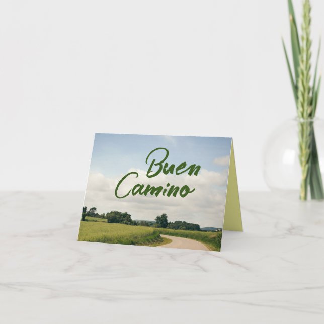 Buen Camino de Santiago Card Saint James Way Kort (Framsida)