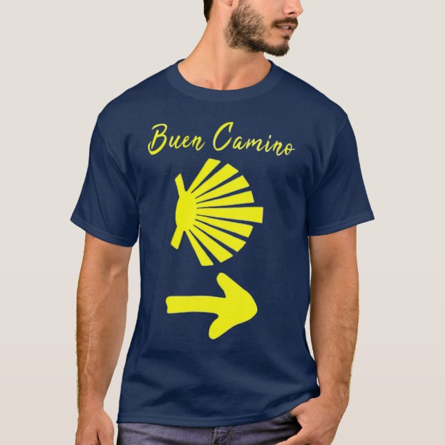 Buen Camino de Santiago de Compostela St James T Shirt (Framsida)