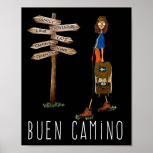 Buen Camino De Santiago Pilgrim Vandring St. Poster