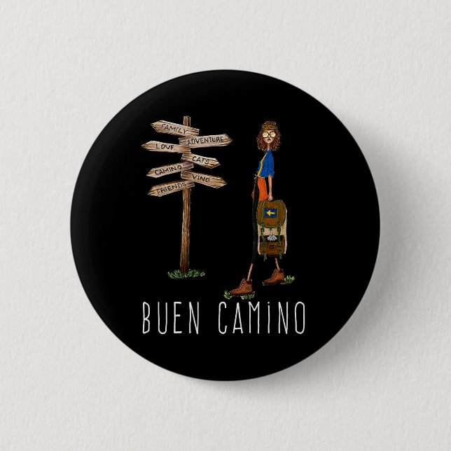 Buen Camino De Santiago pilgrimsled St.  Knapp (Framsida)