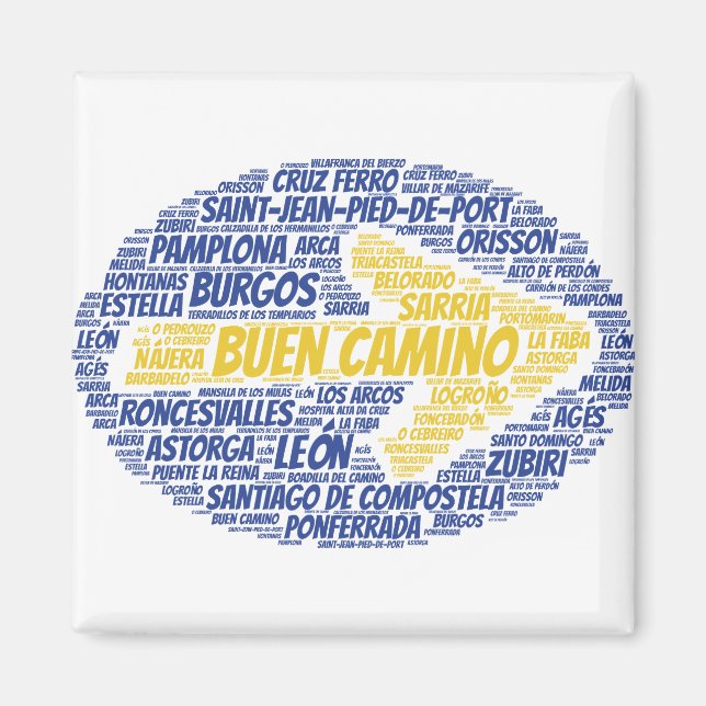 Buen Camino Ord Art Magnet (Framsidan)