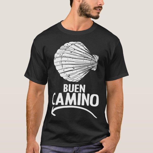 Buen Camino Pilgrimage Camino De Santiago Hiker T Shirt (Framsida)