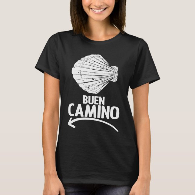Buen Camino Pilgrimage Camino De Santiago Hiker T Shirt (Framsida)