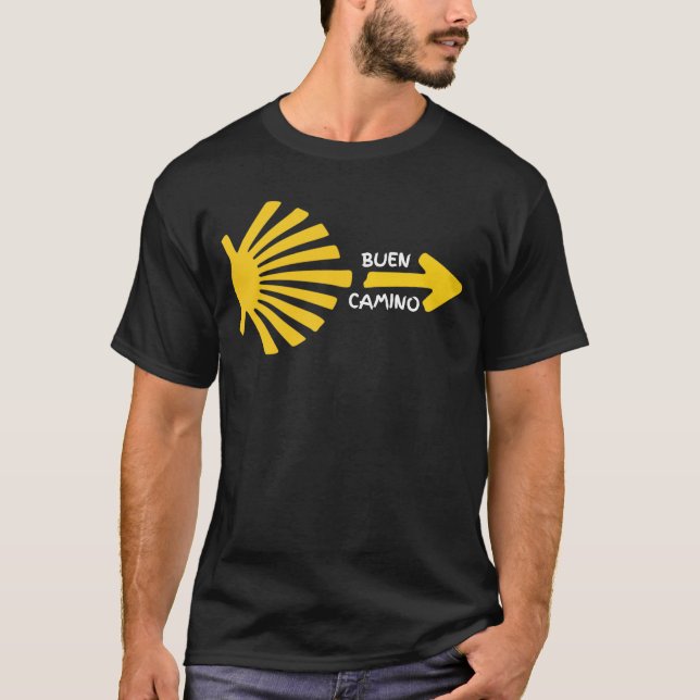 Buen Camino Santiago T-Shirt (Framsida)