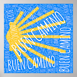 Buen Camino Scallop snäcka Poster