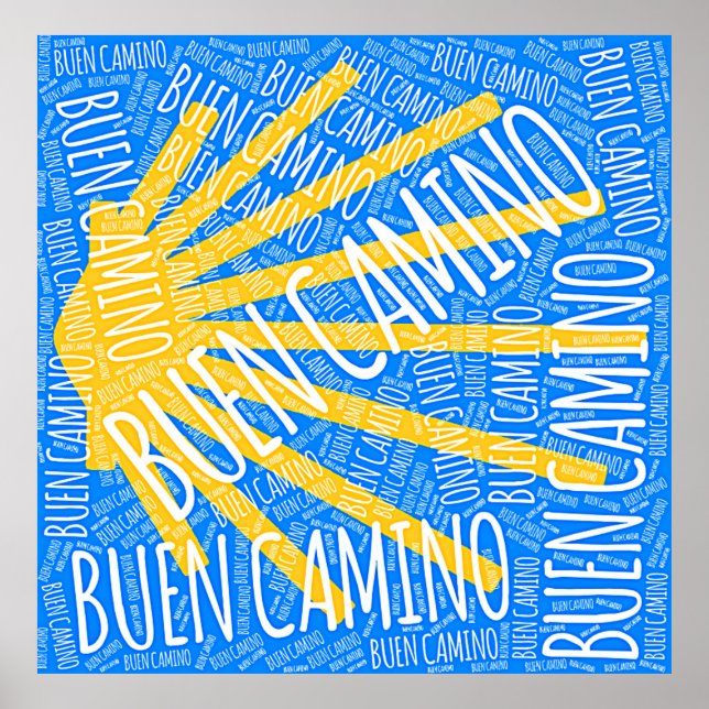 Buen Camino Scallop snäcka Poster (Framsidan)
