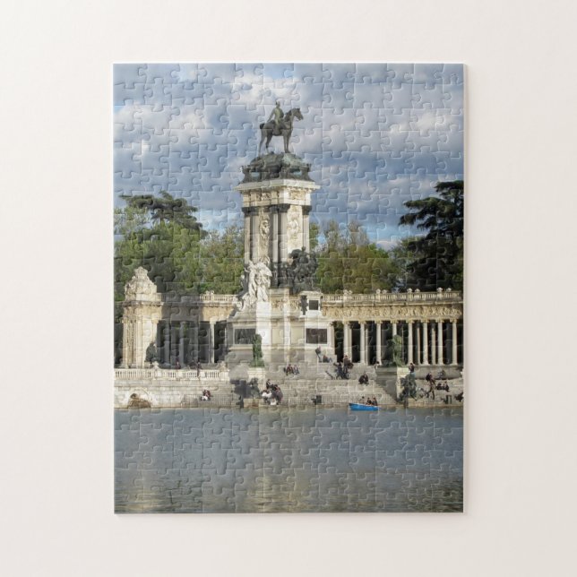 Buen Retiro Park, Madrid, Spanien Pussel (Vertikal)