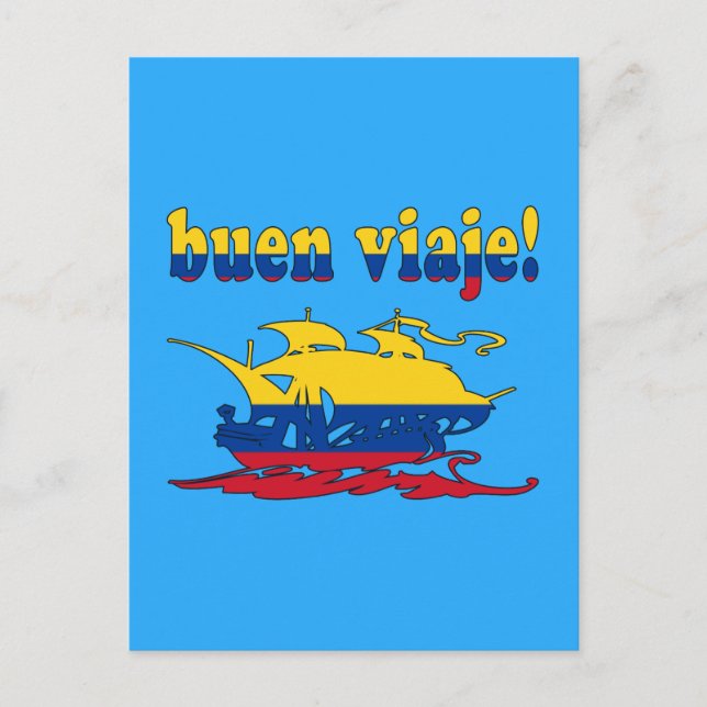 Buen Viaje - Bra Resa i Colombia - Vacationer Vykort (Framsida)