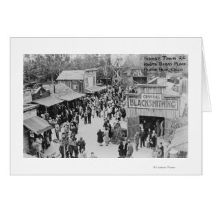 Buena Park, California Knotts Berry Ställe Ghost Hälsningskort