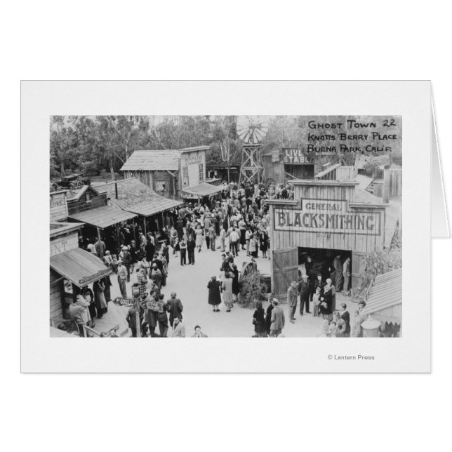 Buena Park, California Knotts Berry Ställe Ghost Hälsningskort (Framsidan Horizontal)