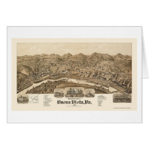 Buena Vista panorama- karta för VA - 1891 Hälsningskort